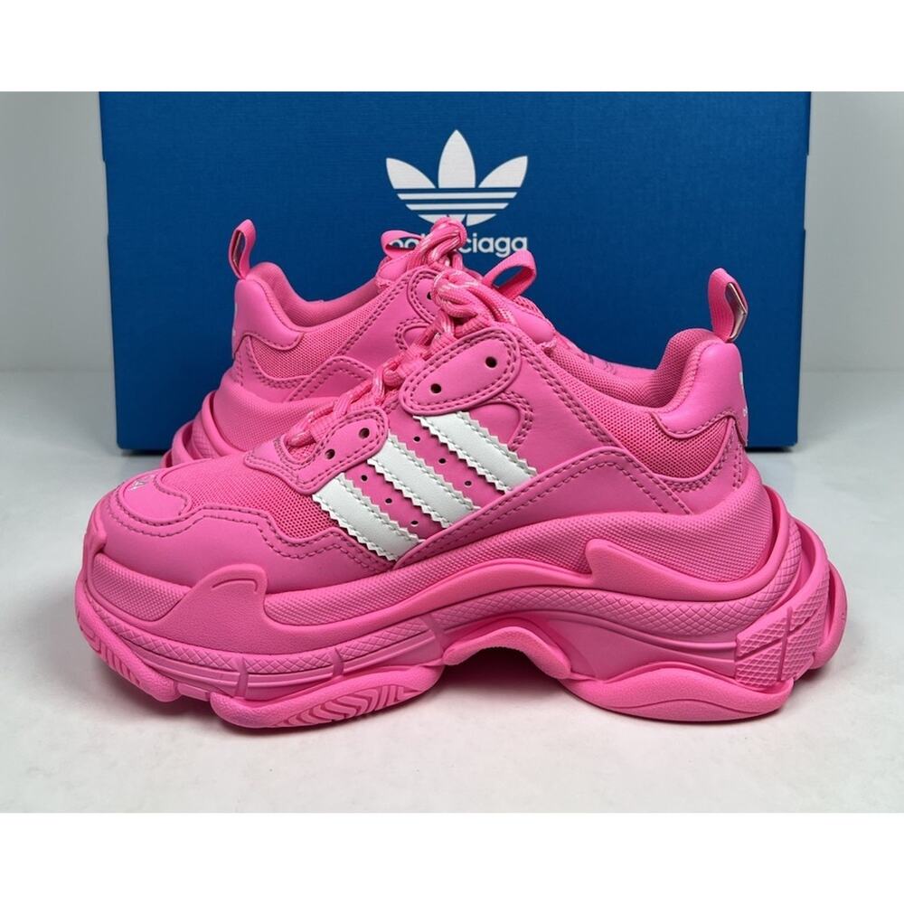 Size 34EU/4W - Balenciaga Triple S x Adidas Sneakers Pink💗 NEW/RETAIL $1,150! - Picture 5 of 9